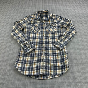 Harley Davidson Flannel Shirt Womens XS Plaid Button Up Long Sleeve Comfort Cozy